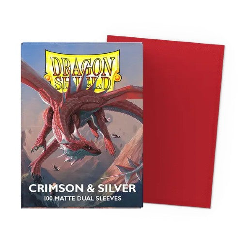Crimson & Silver Matte Dual Sleeves